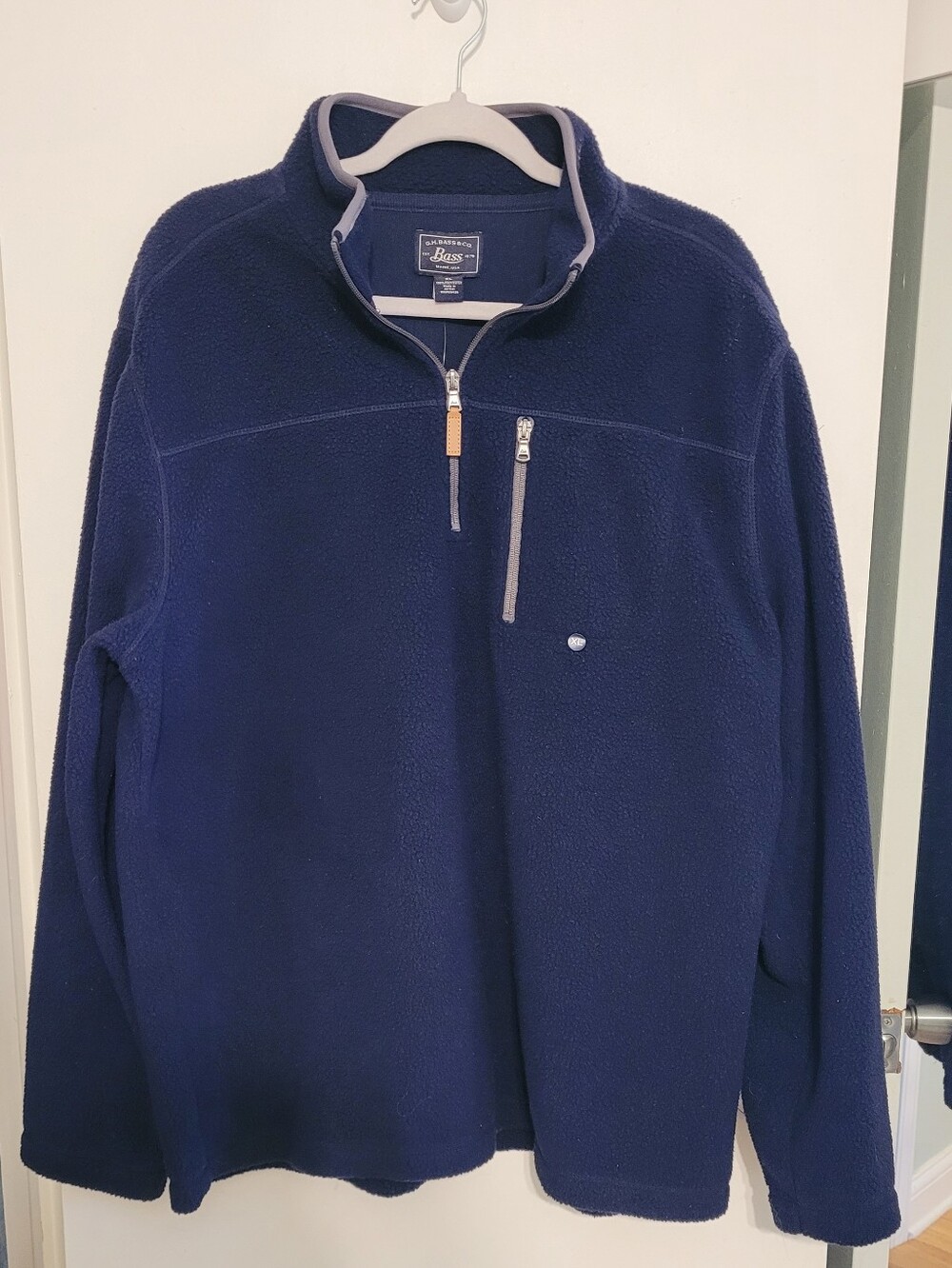 G.H. Bass & Co. Navy Zip-Up Fleece Pullover